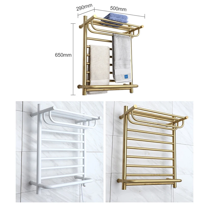 Imagem -03 - Aquecedor de Toalha Aquecedor de Toalha Elétrico de Temperatura Constante Inteligente 45 °c Aquecido 500*650*290 mm 110v 220v Aço Inoxidável 304