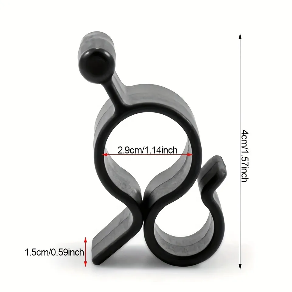 20/50Pcs Camping Awning Hook Clips RV Tent Hangers Light Hanger Black Plastic Rope Clamp Tent Hooks Accessory For Caravan Camper