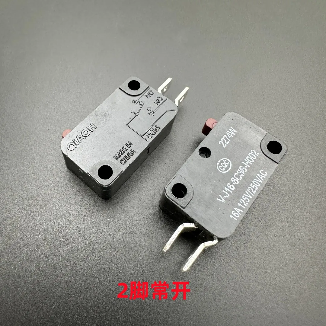 10pcs/ V-J16-6C36-H002 micro switch 2-pin normally open 16A stroke limit reset button