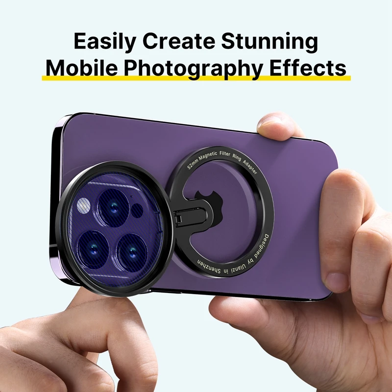 Ulanzi MagFilter 52mm Magnetic Filter Kit for IPHONE Android Smartphone 6 Styles Filters with Storage Case Filter Adapter Ring