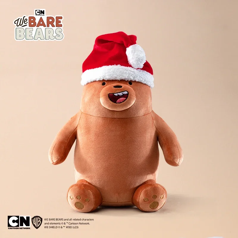 Juguete de peluche navideño We Bare Bears |   Linda muñeca de peluche Icebear 25 cm |   Regalo de decoración navideña de animales de dibujos animados para niños