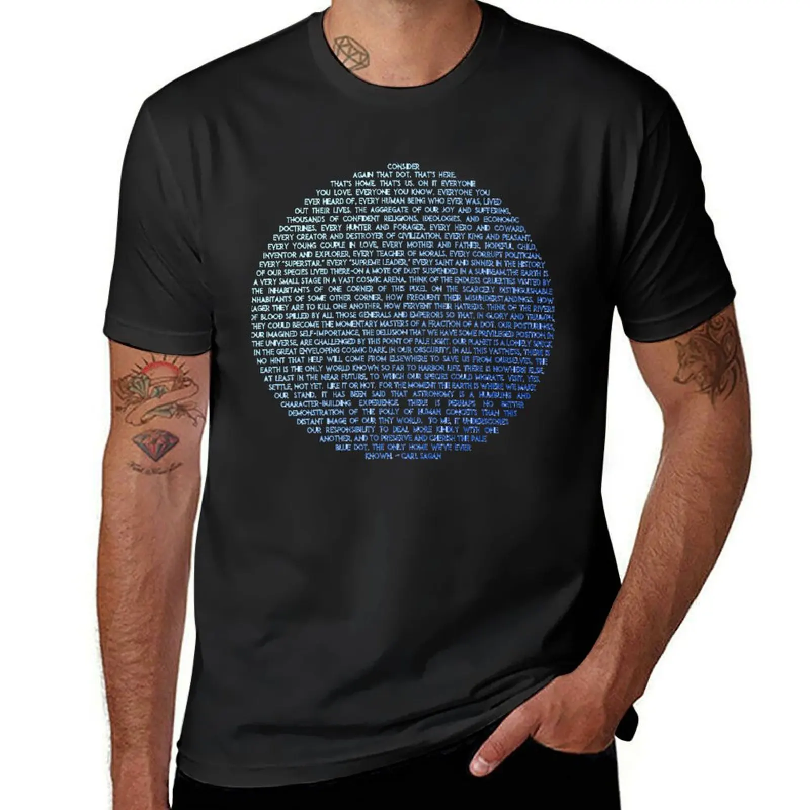 Pale Blue Dot Carl Sagan Classic T-shirt boys animal print oversizeds mens graphic t-shirts anime