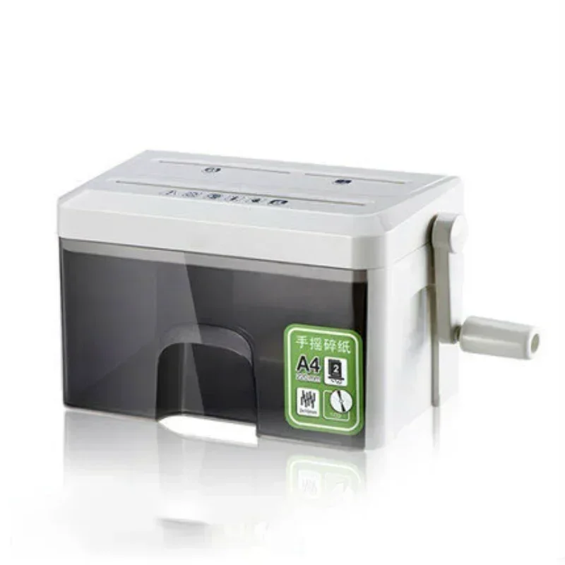 3.5L Hand-Crank Shredder (Model 9934) – Compact Desktop Shredder for Home & Office; Shreds Documents and Optical Discs