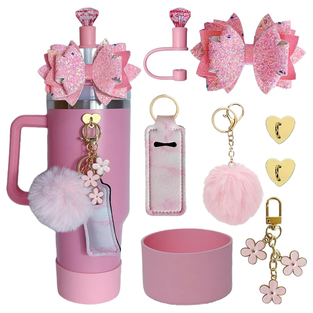 

Aesthetic Flower Keychain Set Of Eight Perfect For Adding Style To Any Bag Or Identifying Your Personal Items Easily