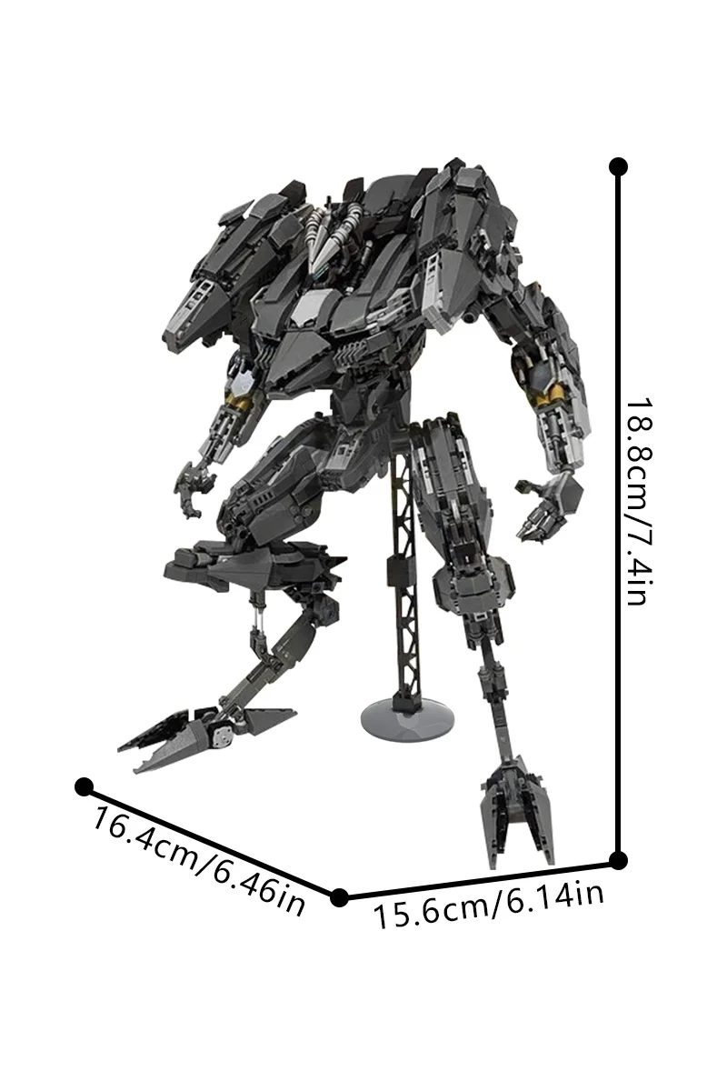 MOC ゲームアーマードコアソードフィッシュメカレンガモデルソードフィッシュハイテクメカビルディングブロック組立おもちゃ子供の誕生日プレゼント