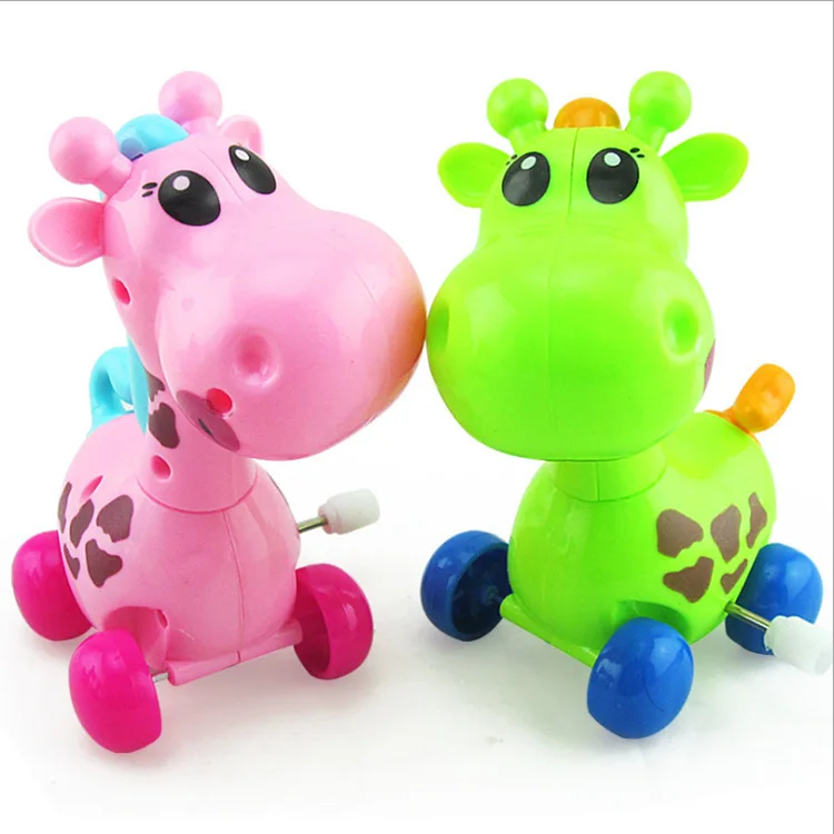 Criativo Cartoon Animal Wind-up Girafa Clockwork Brinquedos para crianças, Cute Puzzle Brinquedos para meninos, Holiday Party, Kids Birthday Gifts