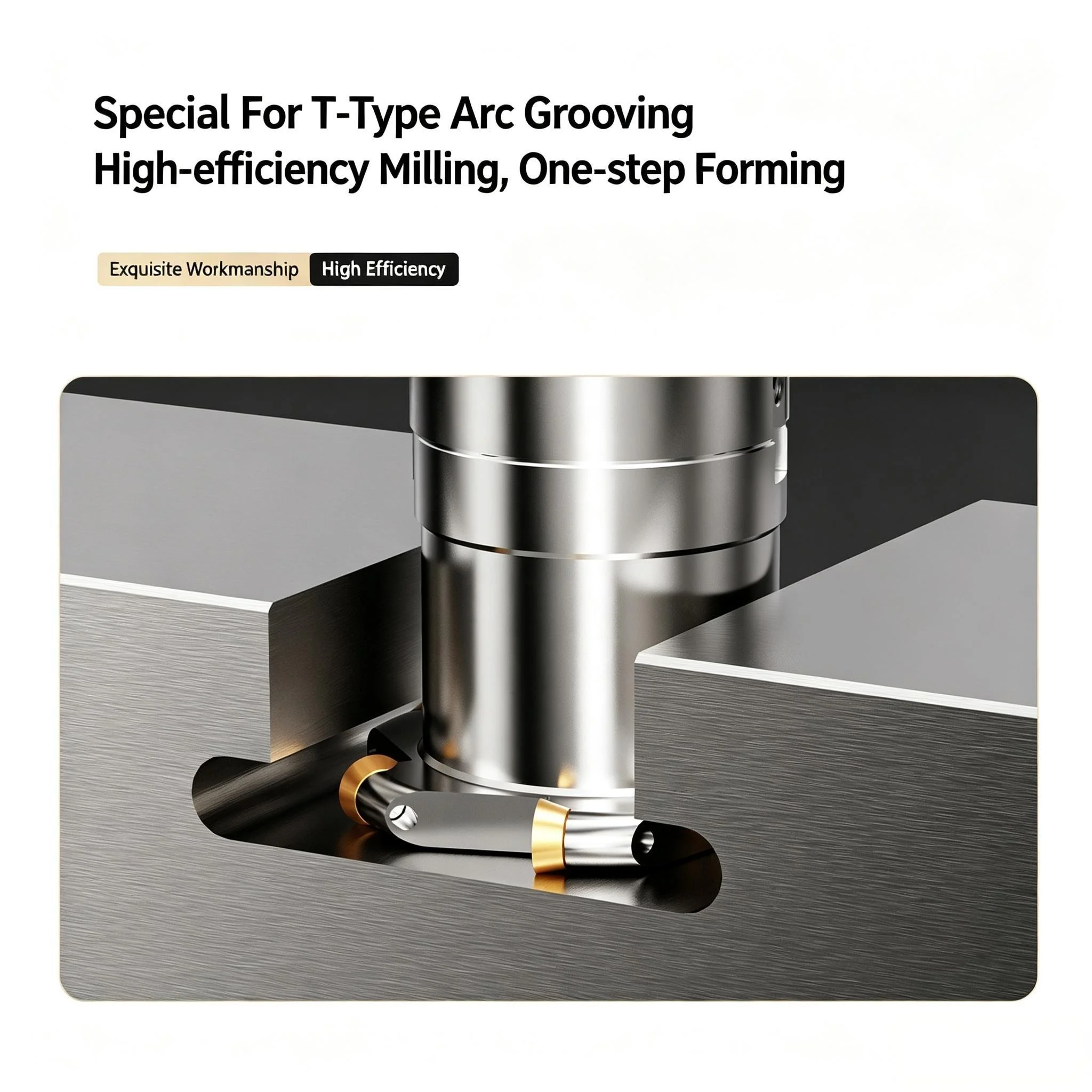 TMR Series T-Type Round Nose Milling Cutter Head 42CrMo Alloy Steel For T Arc Grooving CNC Milling Tool Disc Fit UI Thread Inser