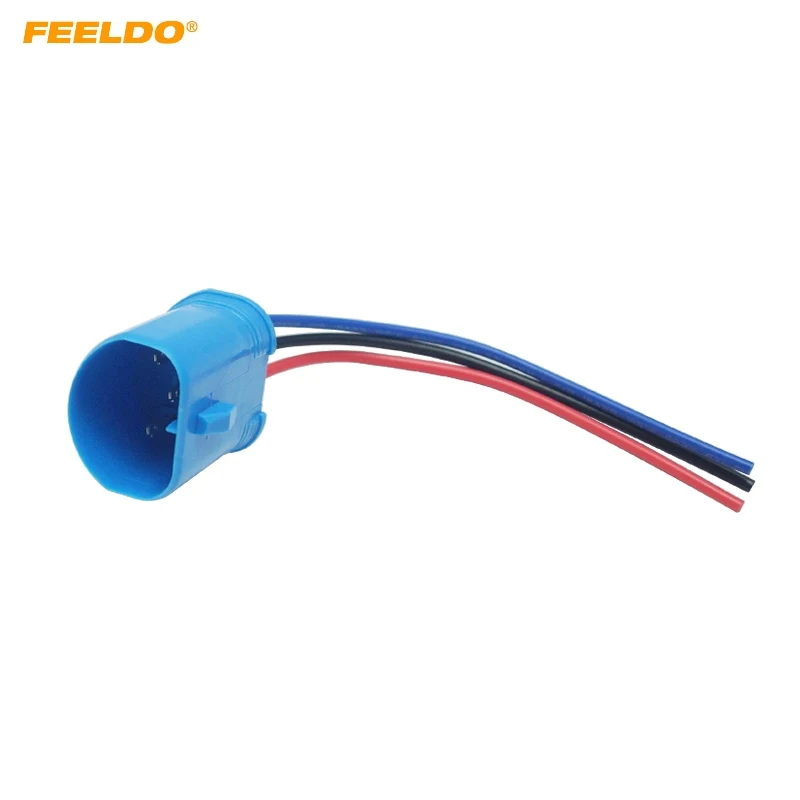 FEELDO Car Headlight 9004 9007 Male Adapter LED Bulb Lamp Light Wire Connector Plug Socket Holder Cable