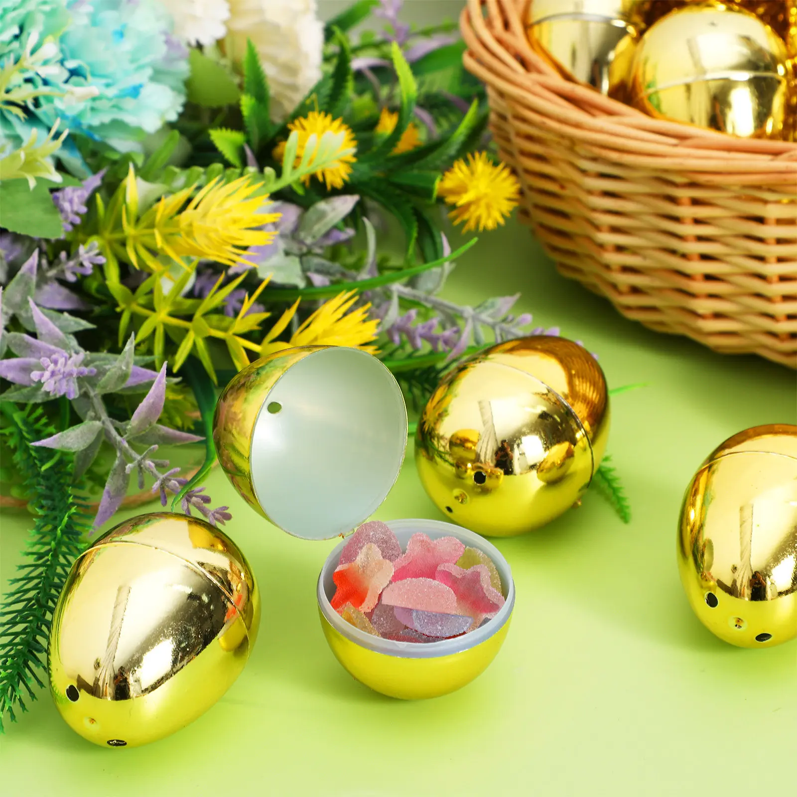 

20 шт. пасхальных яиц для наполнения, пластиковые подарочные коробки для вечеринок, многоразовые украшения