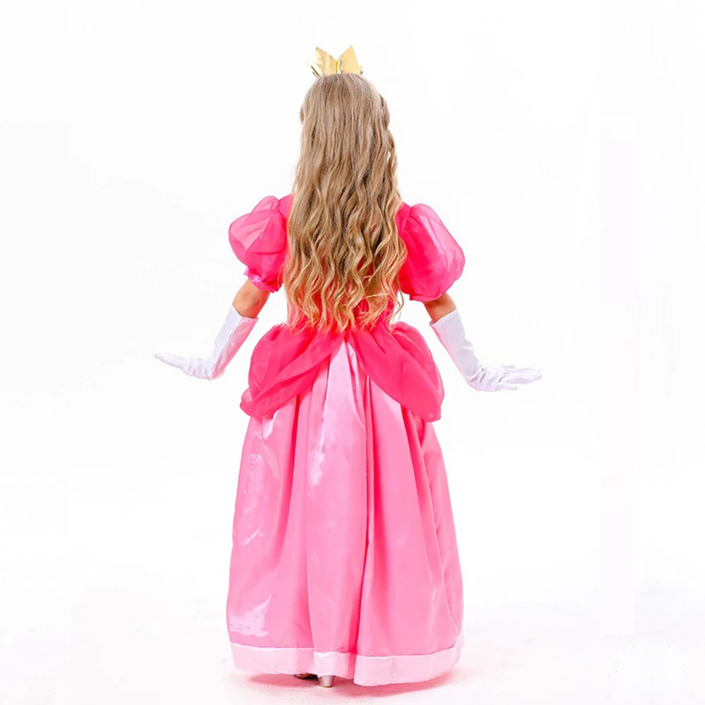 Halloween Rosalina Dress Girls Peach Costume Daisy Cosplay Costumes Children Birthday Dress Up Party Carnival Fancy Outfit