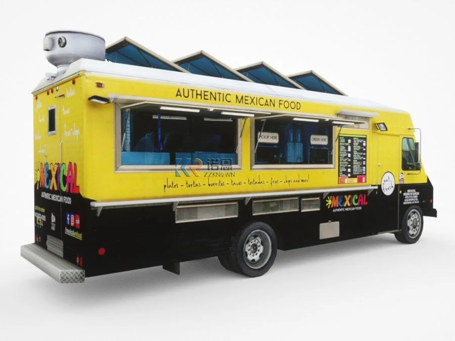 โทรศัพท์มือถือห้องครัว Fast Street รถบรรทุกขาย Fryer Cicken Griddle ไฟฟ้าตะกร้าอาหารพิซซ่าไอศกรีมหยอดเหรียญ ...