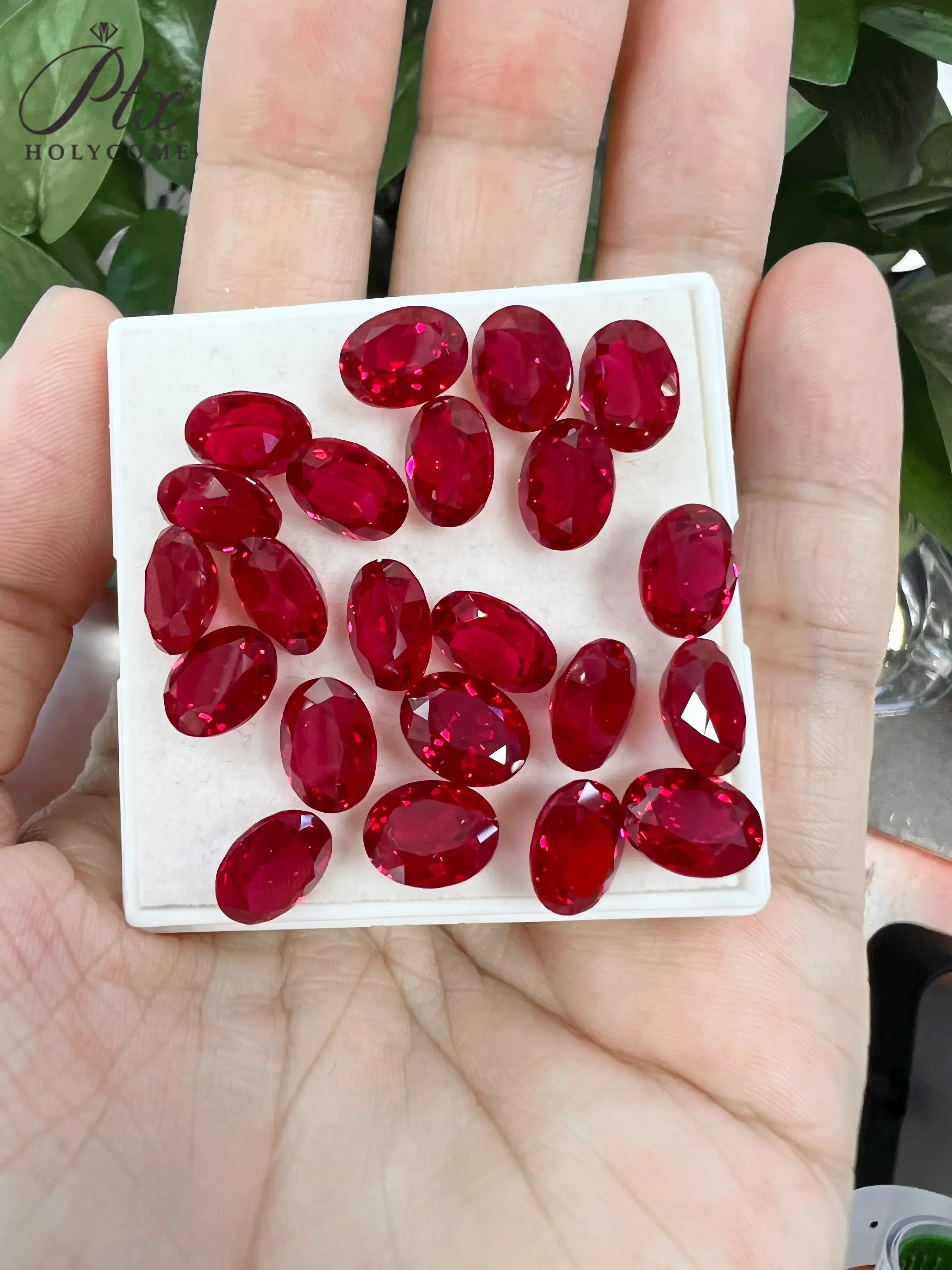 Grown Ruby Brilliant Oval Cut Hot Sale Natural Lab  VVS1 AGL Certificated Diamond Beads  Jewelry Making Charms