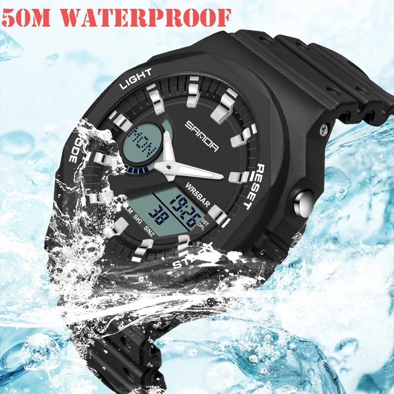 UTHAI CE64 reloj electrónico deportivo para hombre y mujer, reloj de pulsera a la moda, despertador resistente al agua hasta 50M, relojes