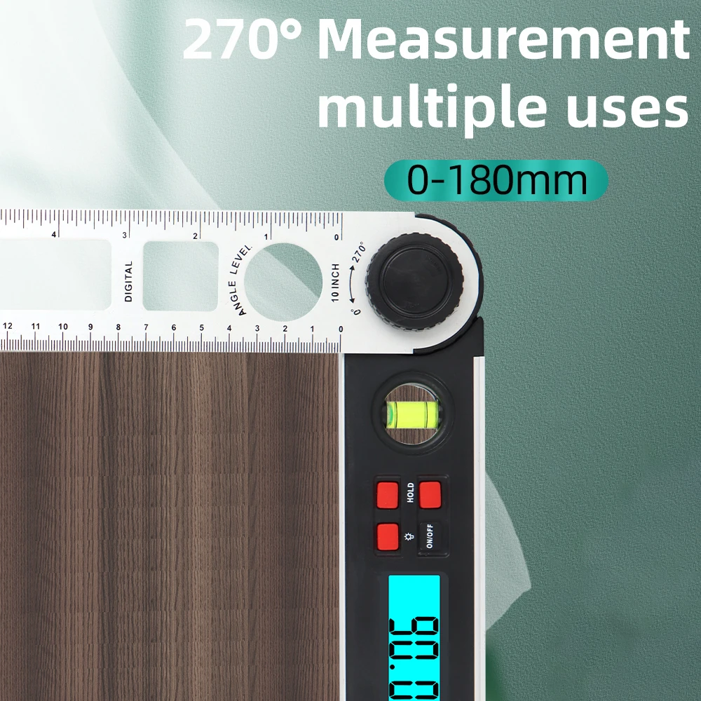 2 in 1 Digital Meter Angle Inclinometer Spirit level Angle Ruler Electron Goniometer Protractor Angle finder Measuring Tool