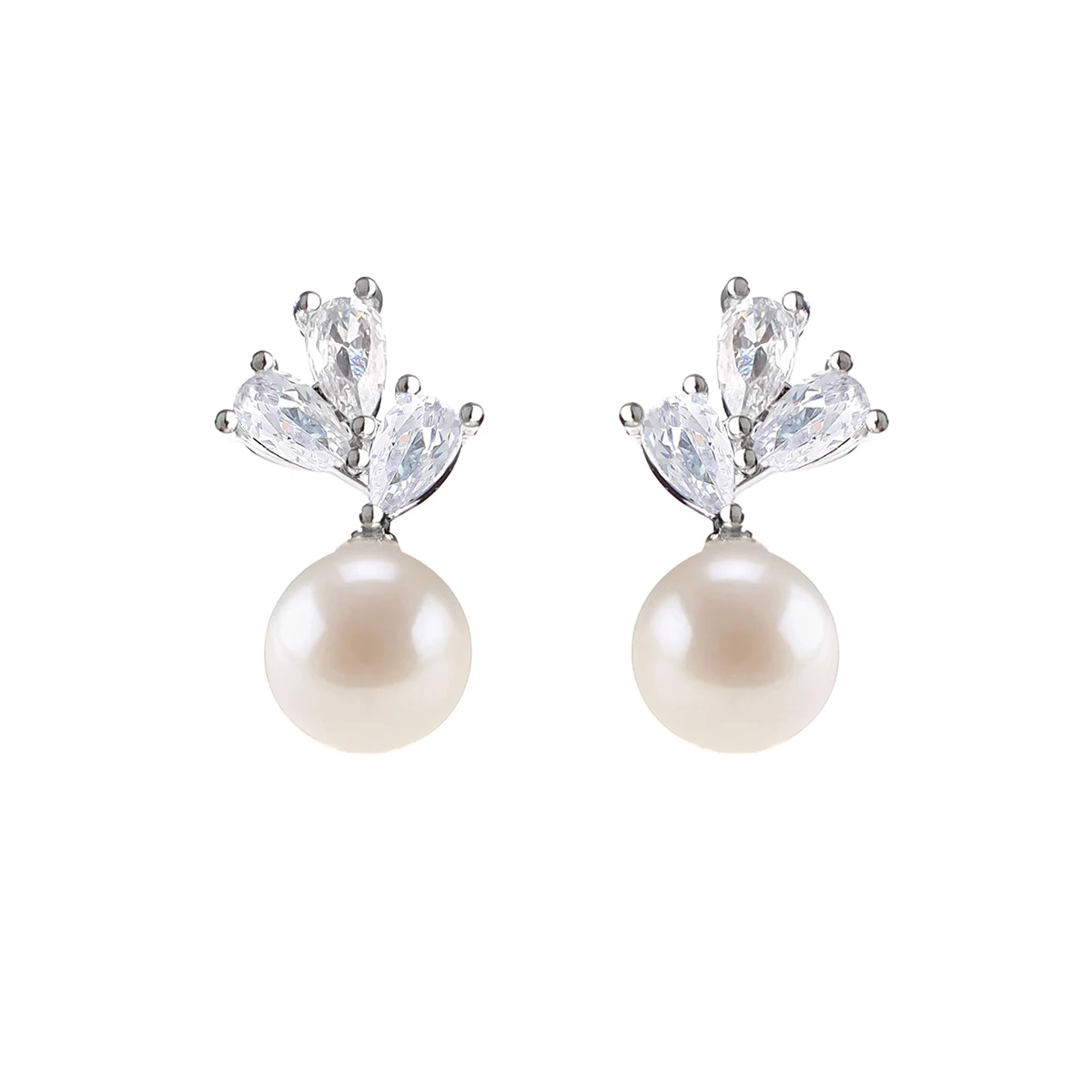 Boucles d'oreilles de mariage en perles de zircone cubique pour demoiselles d'honneur, bijoux de Rhpour dames, cadeaux de mariée