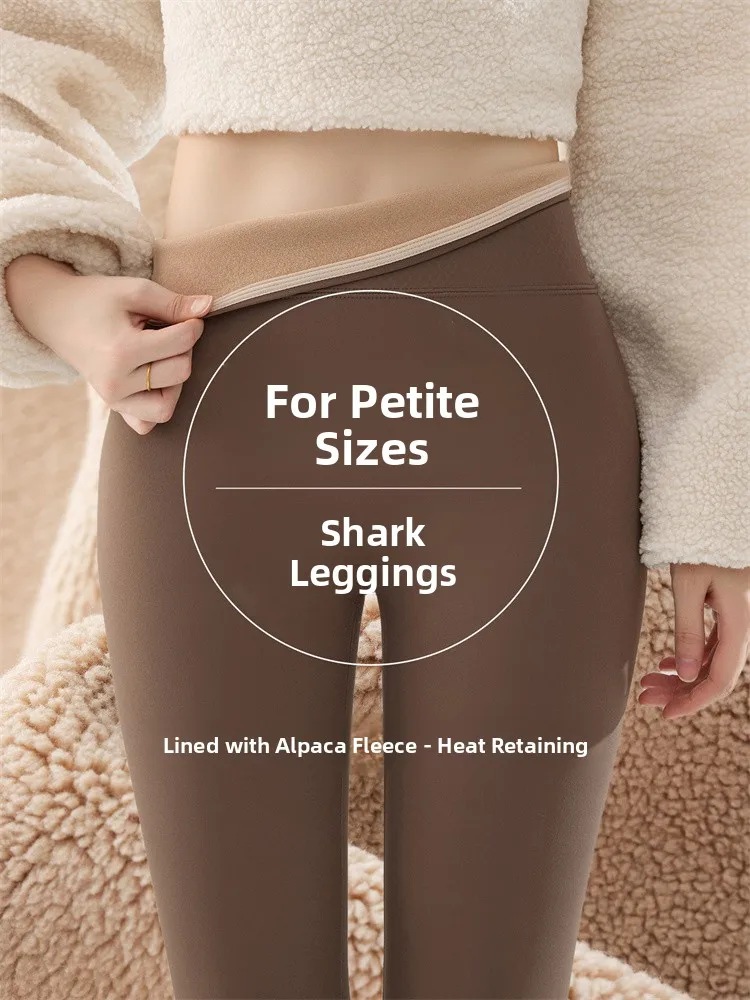 

Модные брюки для йоги из овчины с высокой талией, подтягивающие брюки на подкладке, 8-точечные брюки для женщин, повседневные зимние модные брюки