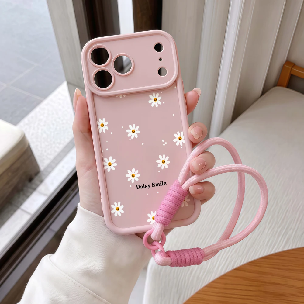 Handyhülle für Samsung Galaxy Note 20 S25 S26 Plus S24 S23 FE S25 S24 S23 Ultra A57 A07 5G Daisy Smile Lanyard Silikonhülle – Detail 8