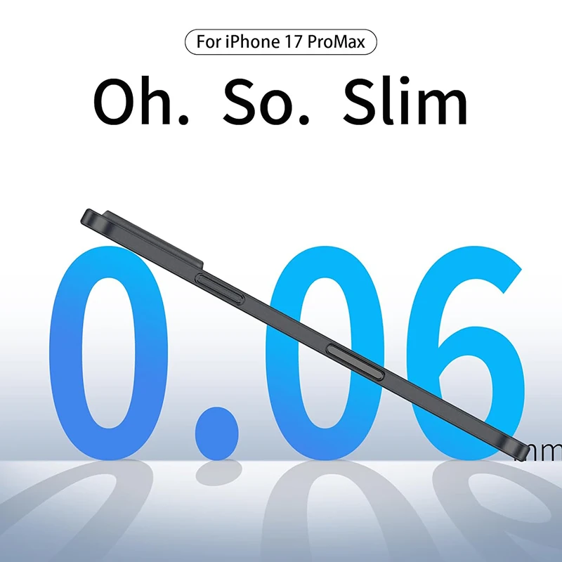 حافظة لهاتف آيفون 17 Air 17 16 Pro Max شفافة رفيعة للغاية من البولي بروبيلين غطاء خلفي ناعم لهاتف آيفون 16 Plus 16E