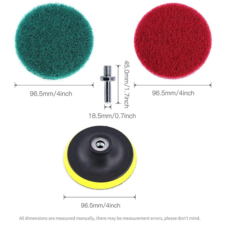 22Pcs Power Scrubber Brush Set Polishing Pad For Drill Powered Brush Tile Scrubber Scouring Pads Cleaning Tool