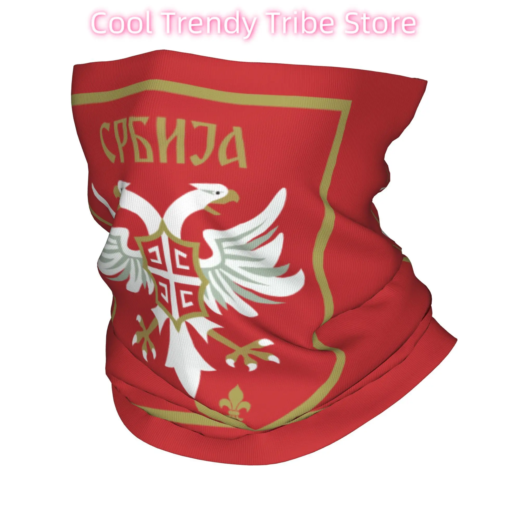 

Custom Serbia Football Gift Neck Gaiter Men Women UV Protection Winter Bandana Scarf for Ski