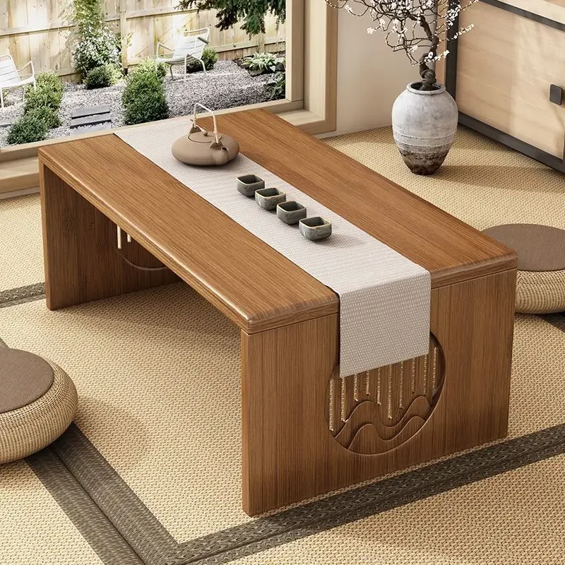 

Small Folding Tea Tables on Bay Window Bamboo Mesas Household Solid Bamboo Coffee Table Study Desk on The Bed Low Desk Furniture