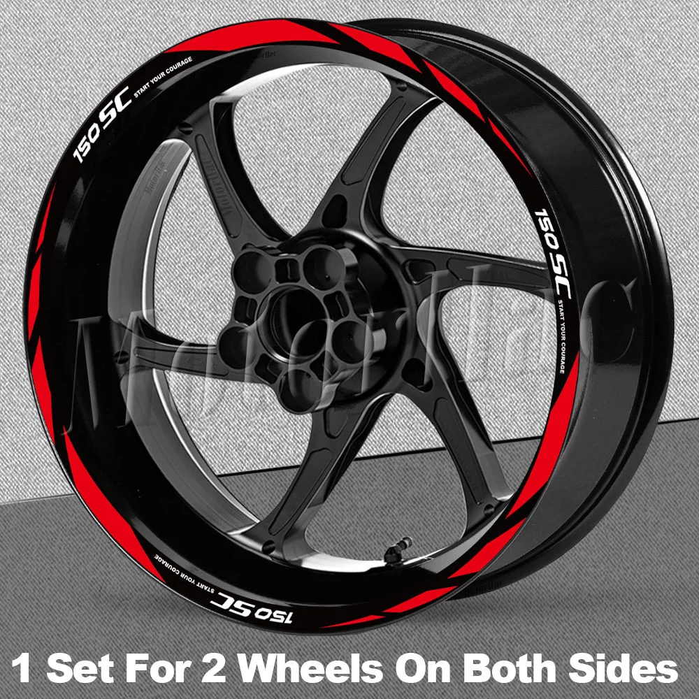Motorrad-Radaufkleber Roller-Felgenstreifen Dekor Zubehör für CFMOTO 150SC 150 SC – Detail 8