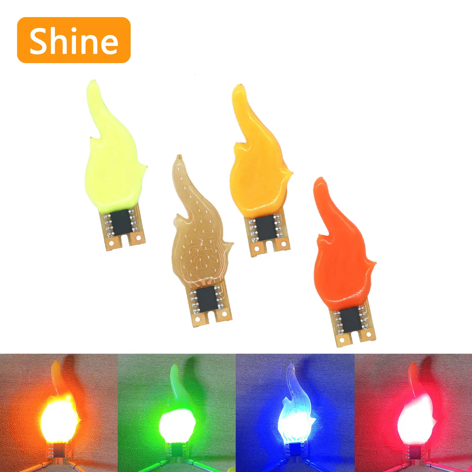 LED COB Flash Light Candles DC3V Edison Flame LED Filament 2200K Czerwony Zielony Niebieski Różowy Urodziny Dom Dekoracyjne Akcesoria DIY