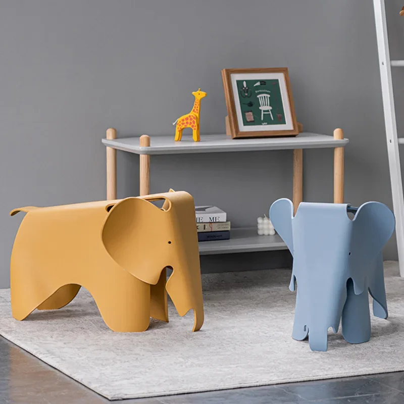 

Nordic shoes stool elephant chair creative home entrance ins cute kindergarten children sit stool elephant stool.