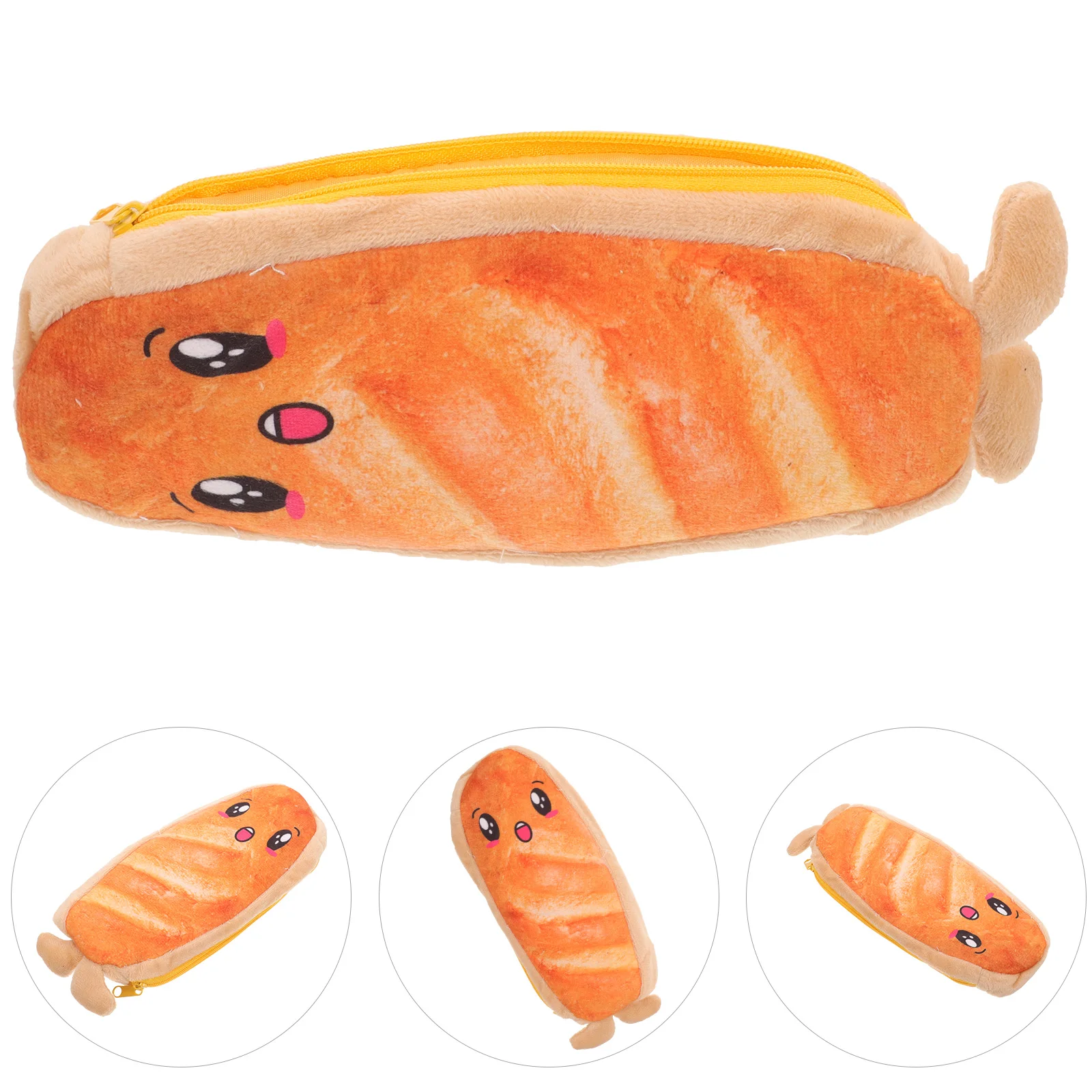

Bread Pencil Case Large Capacity Cute Stationery Storage Trendy Pencil Case For Girls College Student Nylon Pen Bag