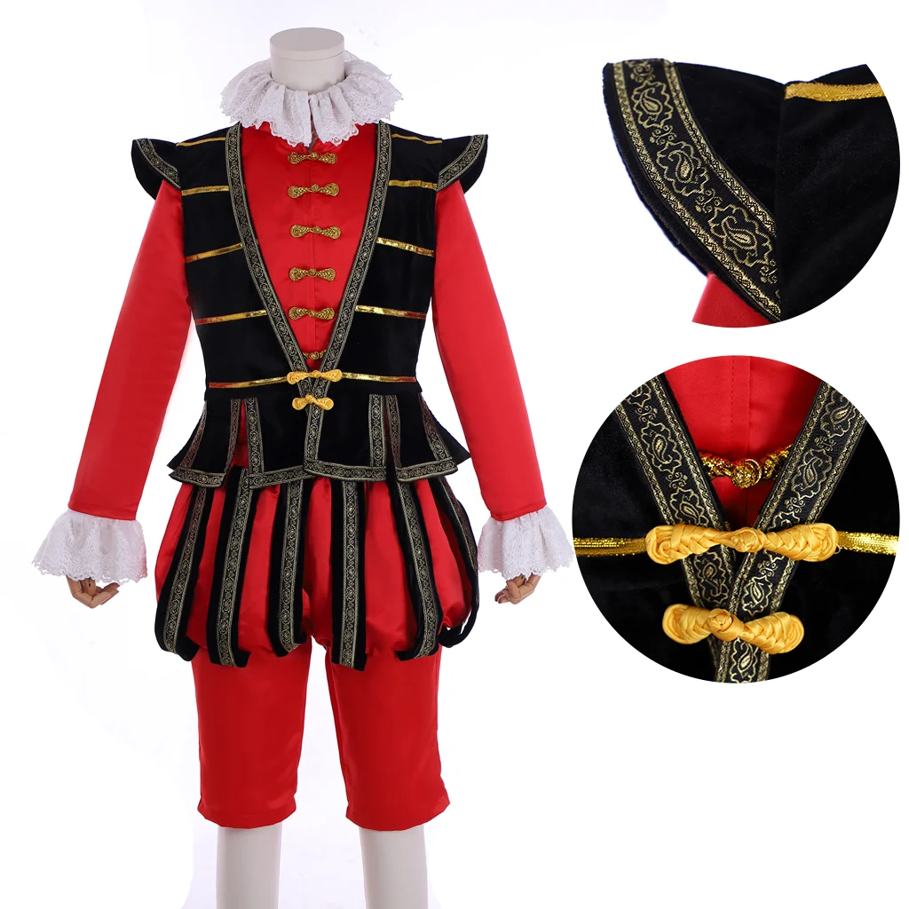 18th Century Tudor Period Men's Red Army Uniform Set Men's Army Clothing Complete Men's Customized Clothing