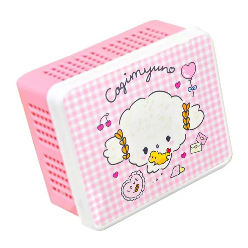 

Cogimyun PVC Foldable Storage Box With Cover Multipurpose Kawaii Cute Desktop Small Organizer Basket