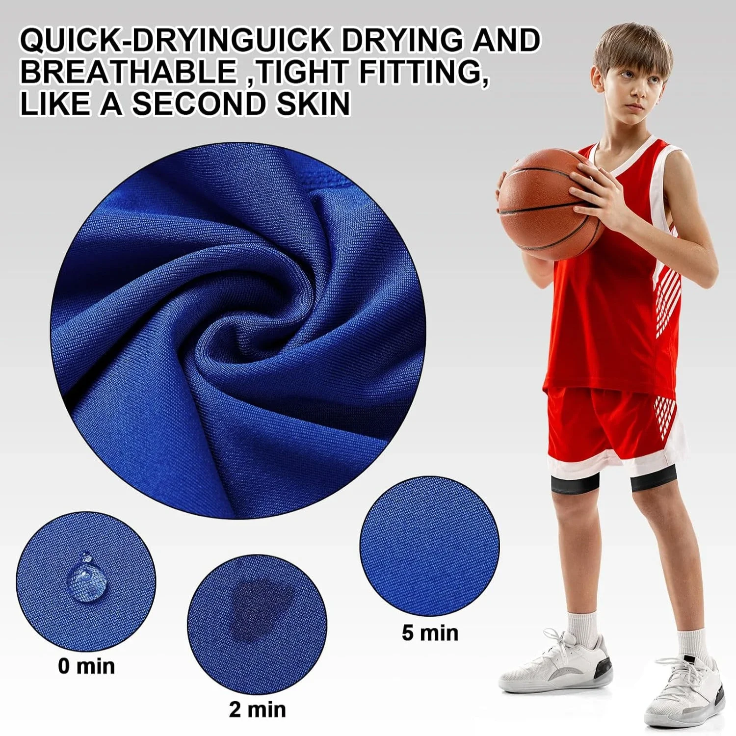 Pantaloncini a compressione traspiranti e ad alte prestazioni per ragazzi attivi. Intimo sportivo comodo e di supporto con pe senza pari