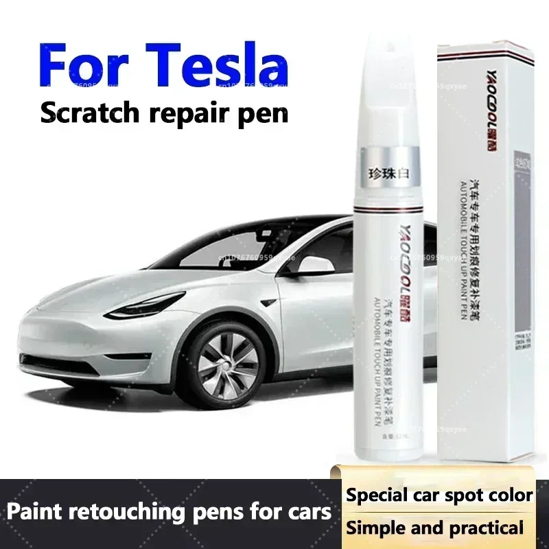 For Tesla Model 3 Y X S Car Paint repair pen Car touch up pen Black white Tesla wheel paint repair agent Paint repair set