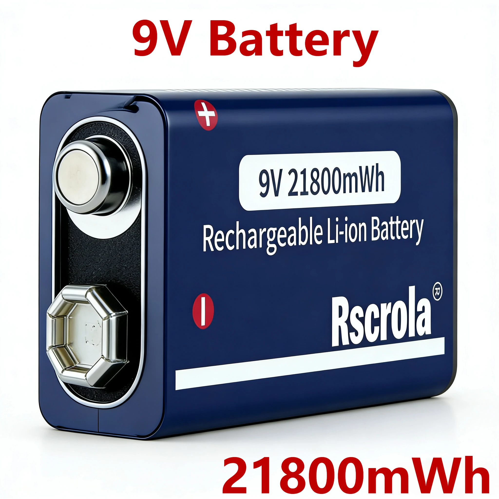 

Аккумулятор литий-ионный 9В 21800мВтч, перезаряжаемый, долговечный, с кабелем, для гитары, микрофона, детектора дыма, педали