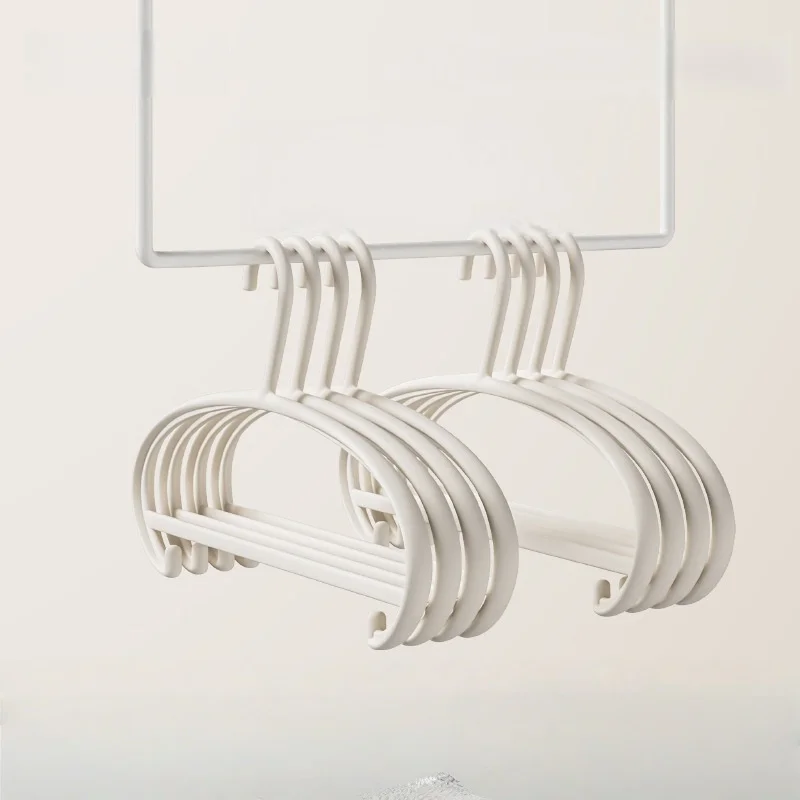 

10pcs Plastic clothes hanger, adult wide shoulder anti slip and traceless drying hanger