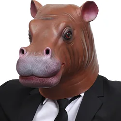 Funny Hippo Mask Headgear New Naive Hippo Mask Party Cosplay Spoof Funny Animal Masks