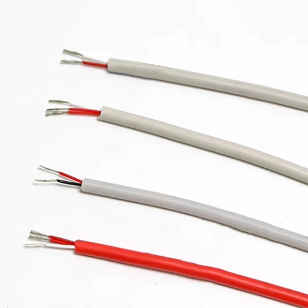 High-Quality PT100/PT100/CU50 Silicone Thermistor Wire Ultra-Flexible 2 Core 3 Core Silicone Resistance Signal Cable