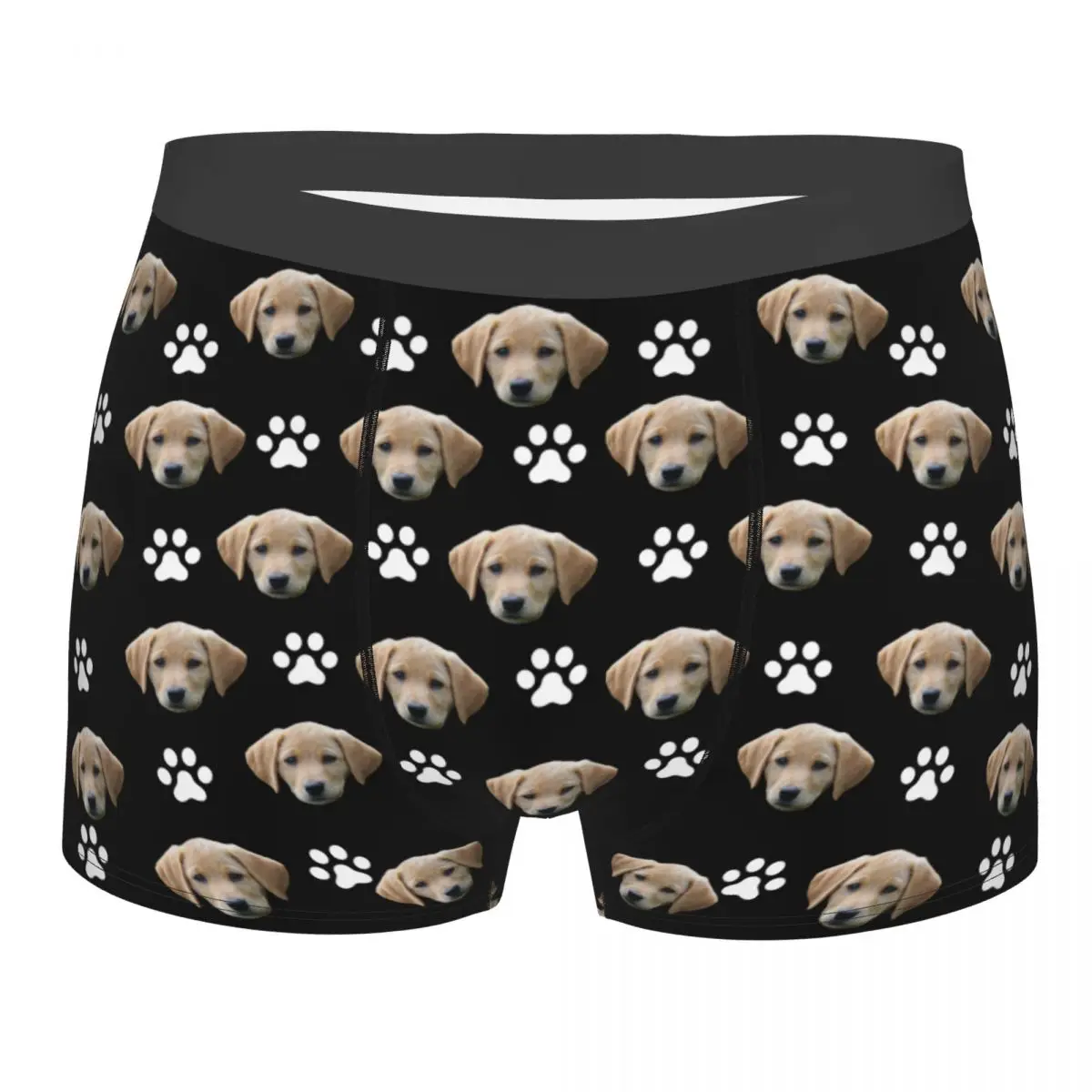 Men's Custom Personalized Face Photo Long Underwear Novelty Boxer Shorts Panties Homme Soft Underpants S-XXL