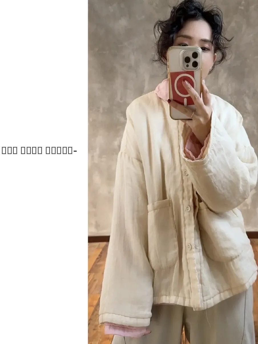 

Удобная хлопковая женская одежда свободного кроя Jaet Faion Fre Youthful Oxygen Feeling, хлопковая одежда прямого кроя, длинный све