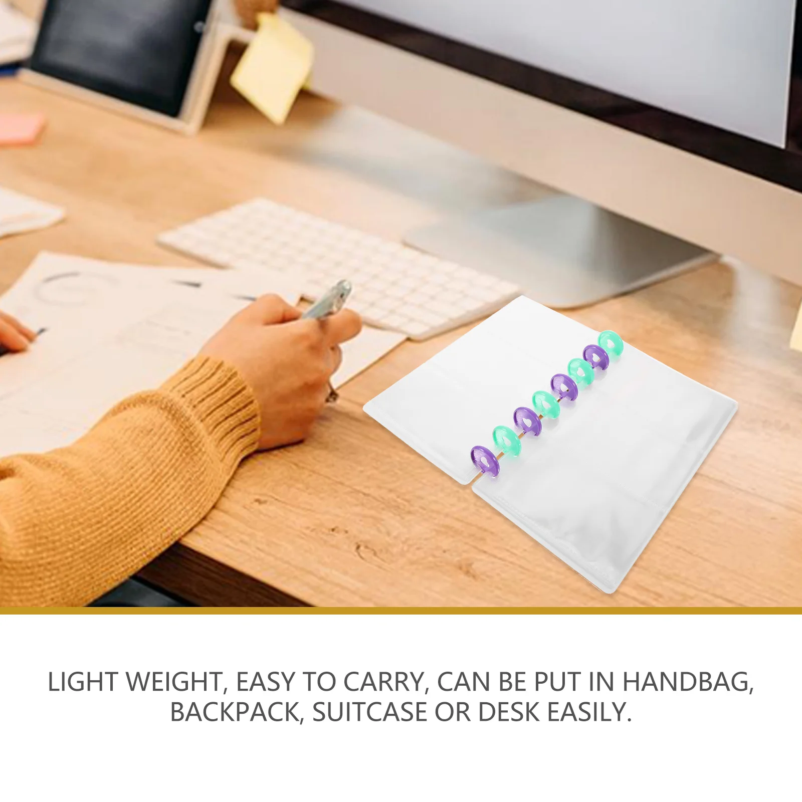 

1Set Budget Binder Savings Challenge Cash Pouches Organizer Loose-Leaf Money Recording Notepad for Home Office Travel