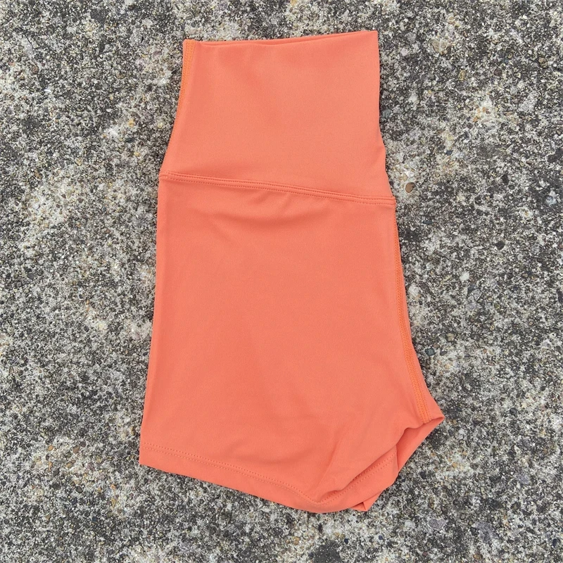 Einfarbig hohe Taille Yoga kurzes Bein Frauen Fitness Sport kurzes Fahrrad weich hocken Proof umfassende Training Jog sportlich – Detail 7