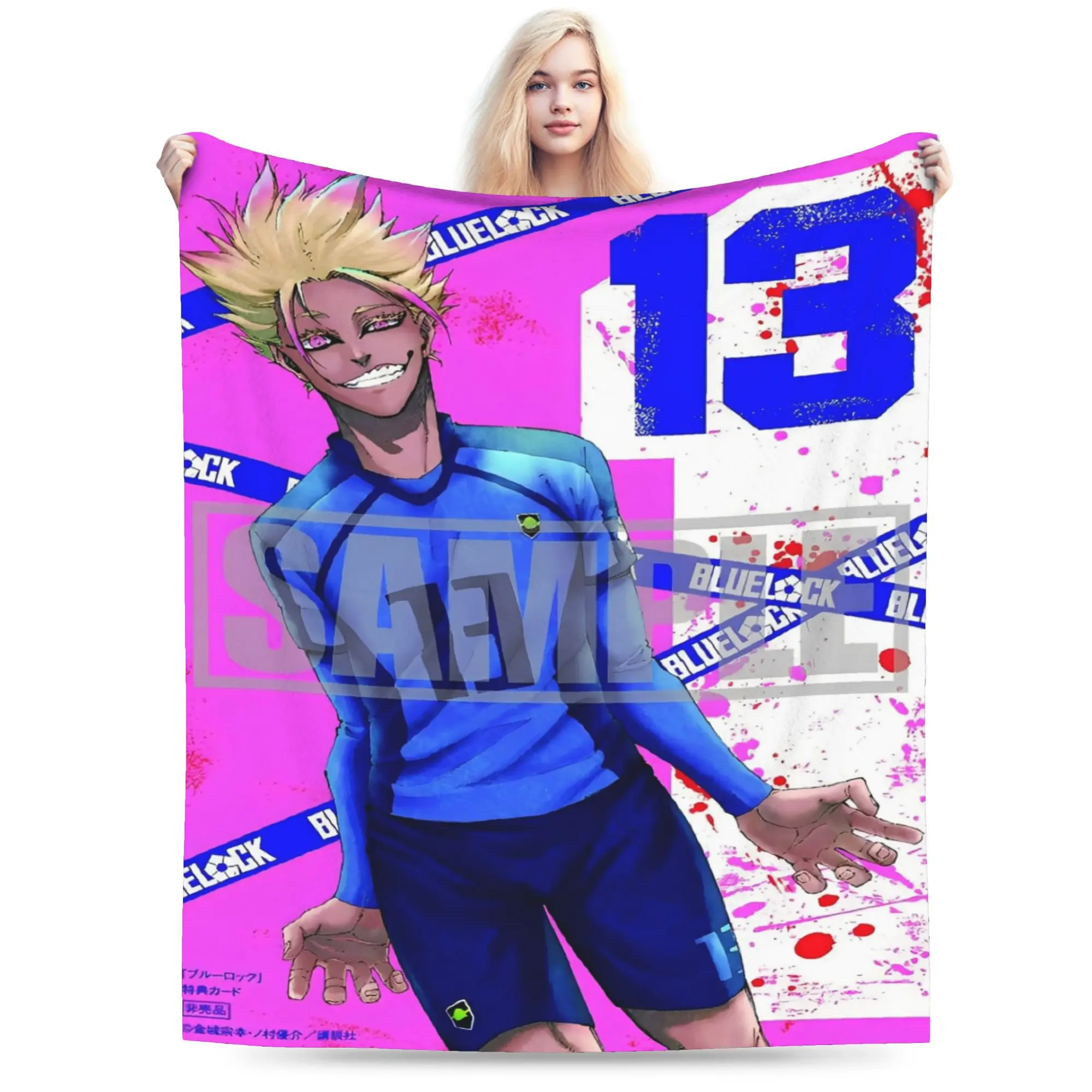 BLUEs LOCKs Shidou Ryuusei  Blanket Ultra-Soft Coral Fleece Plush Comfort Gifts  Throw Blankets Bedspreads