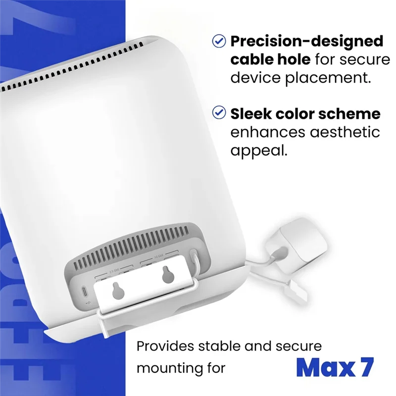 M16K-Router Wall Bracket For EERO Max 7 Aluminum Alloy Wall Mount Sturdy & Durable Space Saving Wall Mount Holder