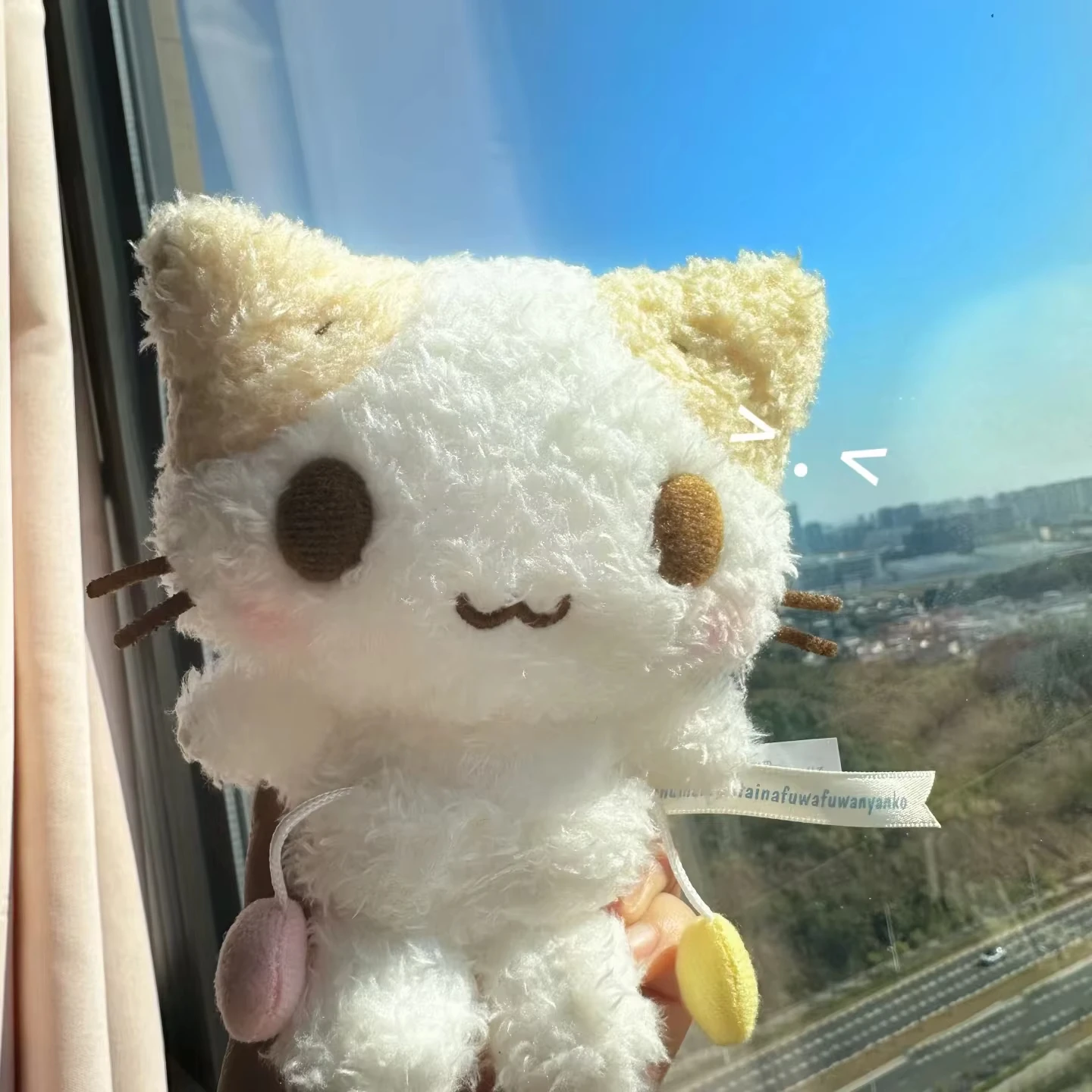 Uroczy breloczek z pluszową lalką w kształcie kota z pianki marshmallow, kreskówkowy, kawaii, zawieszka, akcesorium do torebki dla dziewczyn w stylu Y2K, zabawka, prezent urodzinowy
