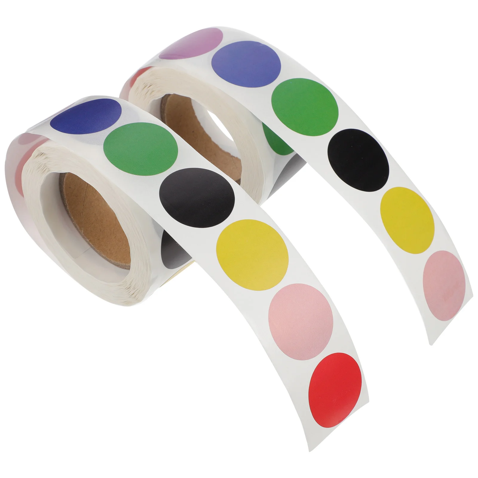 

2 Rolls Stickers Labels Color Coded Dot Seal Decals Scrapbook Paste Colorful Sealing