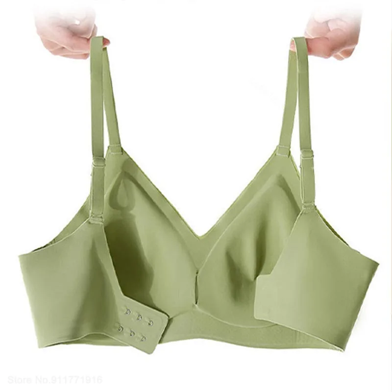 Youpin Thai Latex Bra ผู้หญิง Push Up ยืดหยุ่นไม่มีรอยต่อ Bras ชุดชั้นในสตรีรวบรวมหญิง Intimate สบาย Bralette