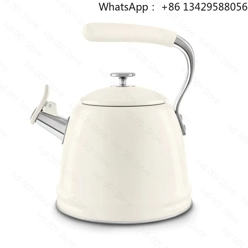 Retro whistle kettle Stainless steel kettle Induction cooker Open flame 2.3L kettle