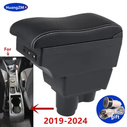 For Renault Duster Armrest For Dacia Duster Armrest Box 2019-2024 Center Console Storage Box Decoration Accessories leather