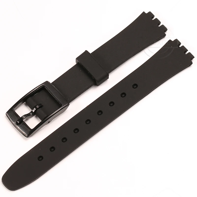 Soft Silicone Watchband Suitable For Swatch 12mm Girls Ladies Strap Colore Waterproof Wrist Bracelet Watch Accessories