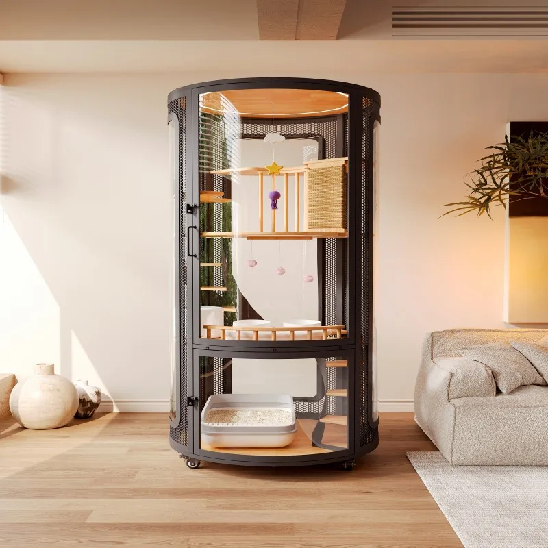 

Hot Sale Multi-layer Carbon Steel Frame Condo House for Cats Large Space cat House for Large Cats
